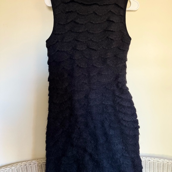 Malandrino Mohair / Cashmere Silk turtleneck ruffled sweater dress - Picture 4 of 8